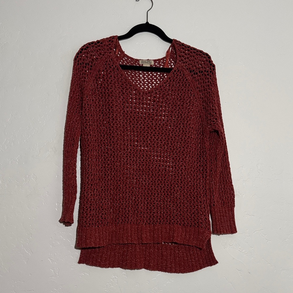 Lucky Brand Burgundy V-Neck Sweater